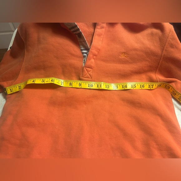 Authentic orange Burberry sweatshirt with novacheck collar and accents - Picture 7 of 7